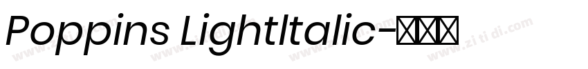 Poppins Lightltalic字体转换